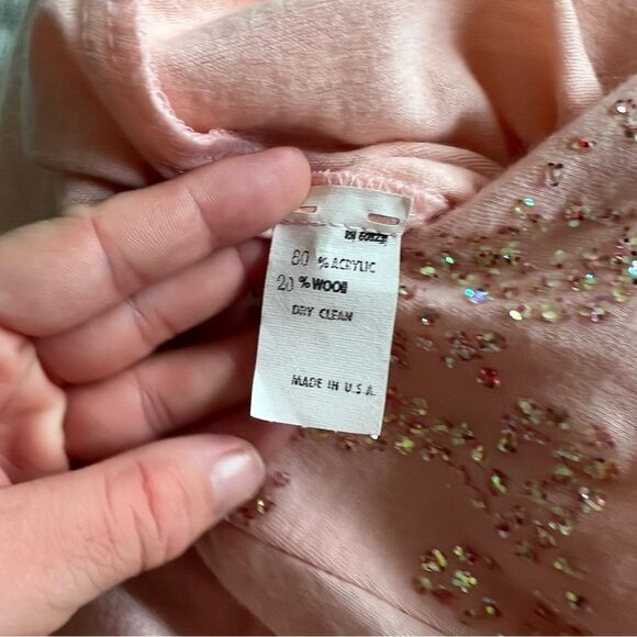 Vintage Clues Collections Blush Pink Belted Long Sleeve Flare Dress - Picture 12 of 12